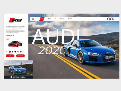 Audi audi car design minimal ui web