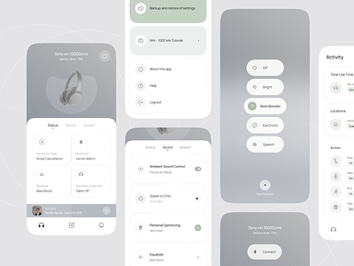 Headphones app concept