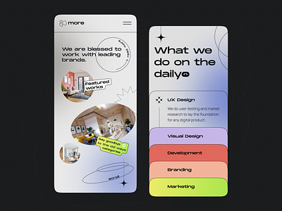 More - responsive app clean design graphic design home interface menu mobile responsive ui user ux work