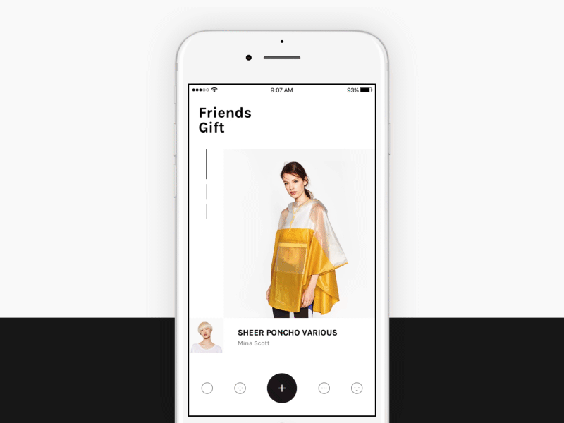 Friends Gift animation app clean design fashion flat gi interactions ios motion ui user