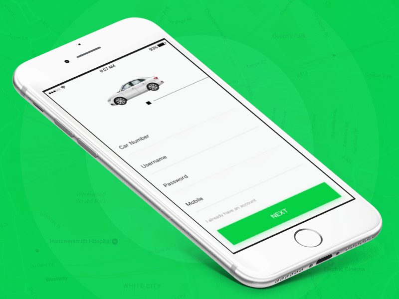 Parking App animation app application design gif ios mobile parking ui user user interface ux