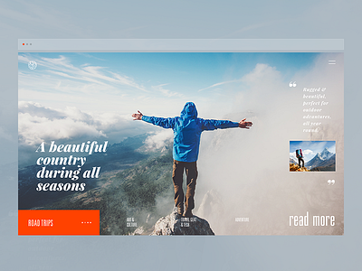 Travel Exploration clean design landing page nature ui user interface ux web website