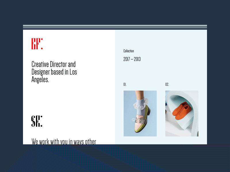 BP animation clean design fashion gif interface landing motion ui ux web
