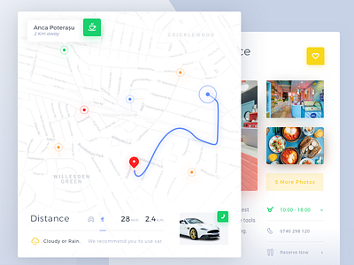 io-io app color concept design drink foodie map order taxi ui ux web