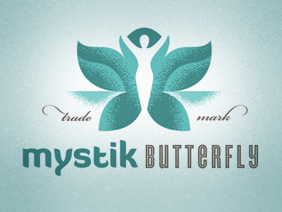 Mystik Shaded body butterfly female figure human massage miller mystik physical therapist therapy wings woman