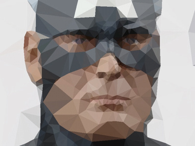 Cap 1 cap captain america cubism cubist face facets hero human man mask miller superhero