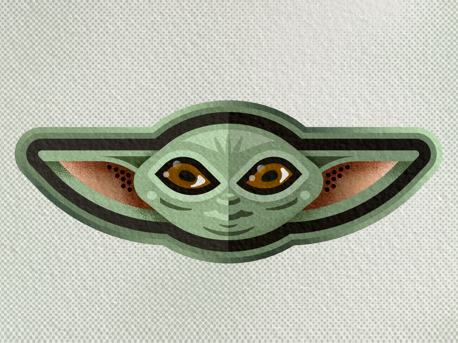 baby yoda pin sticker button by brian miller on dribbble