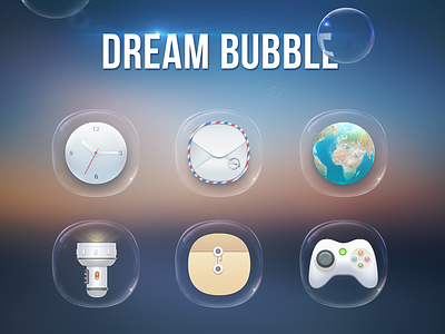 Dream Bubble bubble design dream icon mobil ui