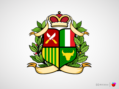 Family coat of arms badge butcher coatofarms emblem italia italian logo logodesign logotype royal герб дизайнлоготипа