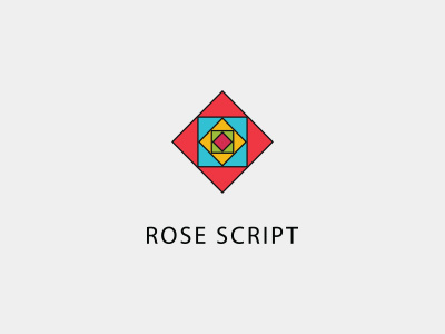 Rose Script Logo logo mondrian rose script vector vitrage