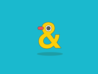 Duck Ampersand ampersand duck flat helvetica icon minimalist