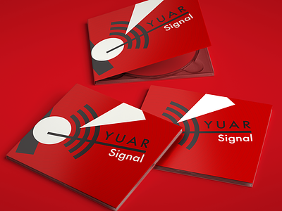 Signal EP cover & artwork for YUAR band black geometry red signal suprematism white yuar