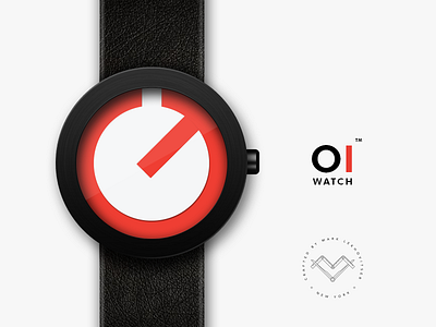 OI Watch concept design i industrial o minimalist red watch