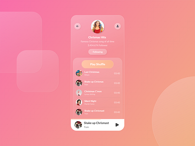 Music App Glass UI Design
