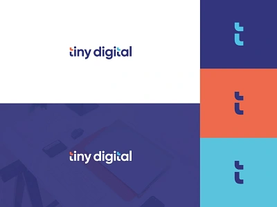 Tiny Digital Identity blue logo bracket logo branding clean logo digital logo identity identity design logo logo idea logo mark logotype minimal logo studio logo tiny logo