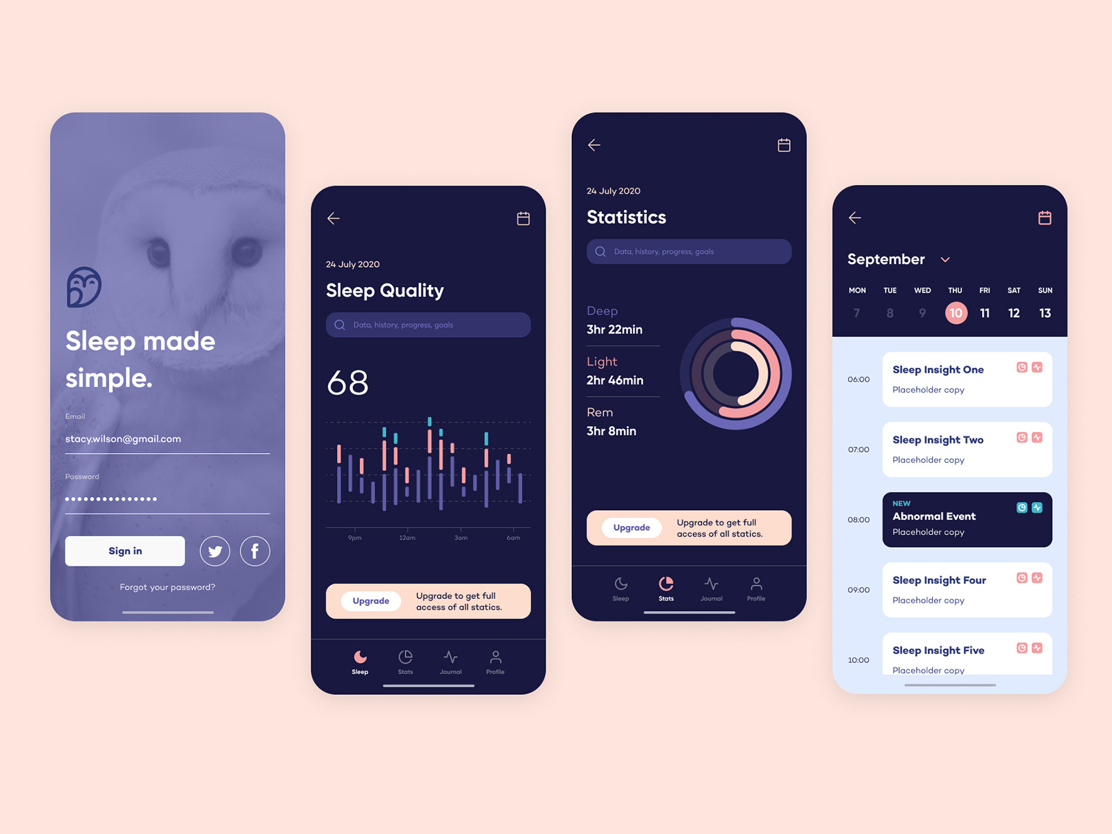 Daisy. Sleep tracking app. by Kirk Feather on Dribbble