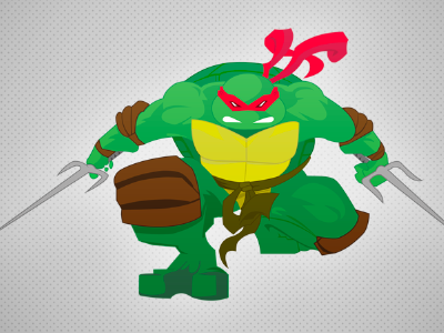 Raph graphic illustration ninja turtle