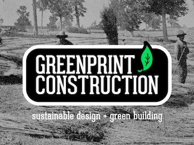 Green Building Construction Logo