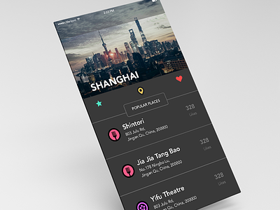 Mobile app for wanderlusts android app dark theme i travel i ux ios shangha u