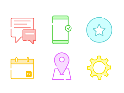Simple Icons colorful icons icons stroke ui ux