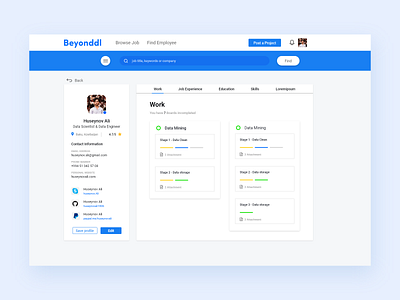 Beyonddl profile page beyonddl page page design pages profile design profile page ui uidesign uiux ux