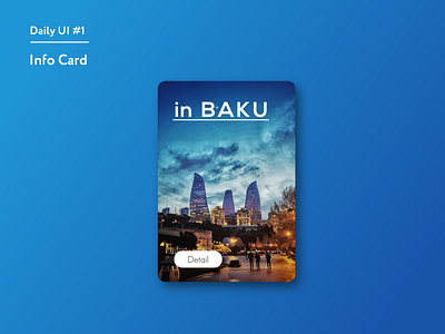 Daily UI #1 Info Card daily ui infocard ui