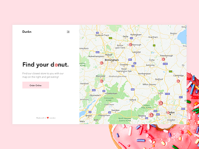 Dunkn Donuts - UI Concept