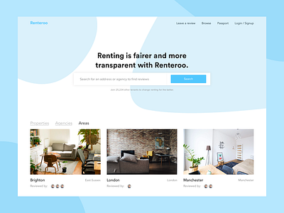 Renteroo - UI Concept design minimal ui ux