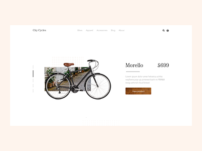 Bike E-Commerce Concept minimal ui ux website