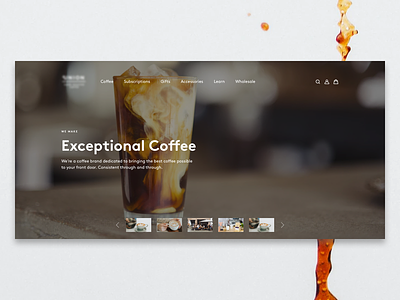 Exceptional Coffee UI Concept coffee minimal ui ux website