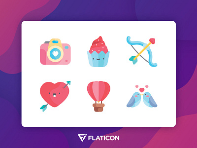 Valentine's Day Pack - Flaticon birds cupcake flaticon heart icon design icons love pack valentine valentines day