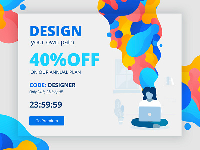 Designer's Week colors deal designer discount offer popup