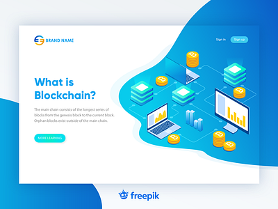 Blockchain Web Inspiration blockchain branding design development flat inspiration landing web web design