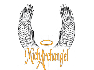 Mich'Archang'el (Michael Archangel) branding design diamond illustration logo name type typography vector