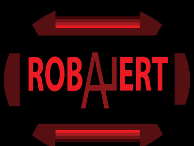 Robert Alert branding design illustration logo name type typography vector