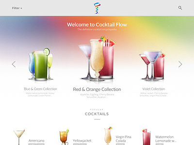 CocktailFlow website final screens