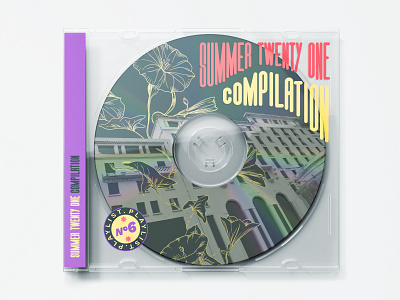 CD - Summer twenty one compilationPosters to promote a music com acid techno alpes maritimes antibes botanic botanical cd cd cover compilation cover design dj french riviera graphic design illustration music nice plant stretching font summer techno
