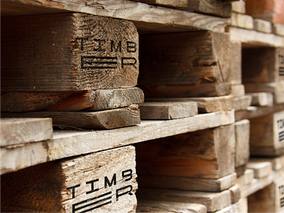 Logo on wooden pallets