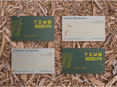 Business cards - Wooden Pallet company alpes maritimes antibes branding business cards cards company french riviera graphic charter graphic design green logo nice wood wood chips wooden pallets