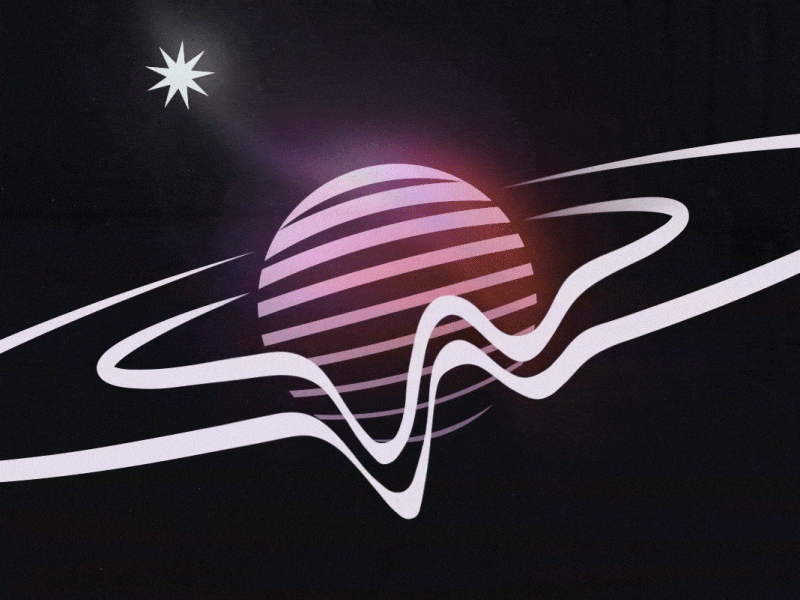 Logo loop animation acid acid music alpes maritimes animated logo animation antibes collective electronic music french riviera house music logo loop motion design motion graphics nice planet platurne saturne space techno label