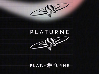 Logo Platurne acid alpes maritimes antibes branding electronic music french riviera graphic design house music logo logo creation melting nice planet platurne saturne space space trip techno label techno music visual identity