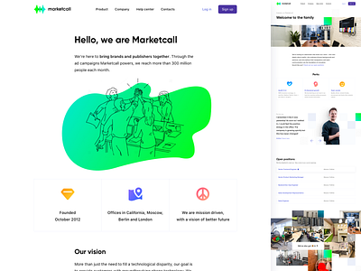 Marketcall website WIP brand design simplicity ux website