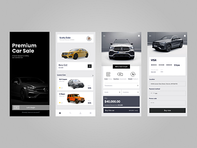 Premium Car Store Mobile App Exploration adobe illustrator art design graphic design graphic designer ui