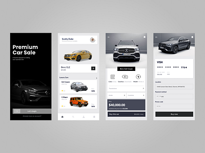 Premium Car Store Mobile App Exploration