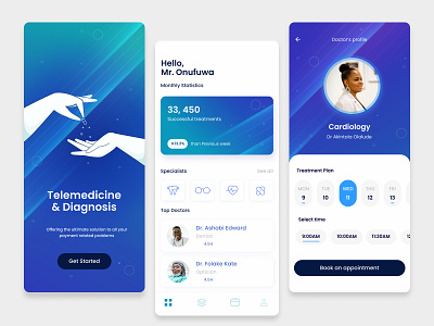 Doctor Patient App design ui