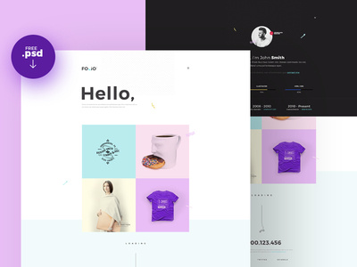 FOLIO - Free Homepage PSD