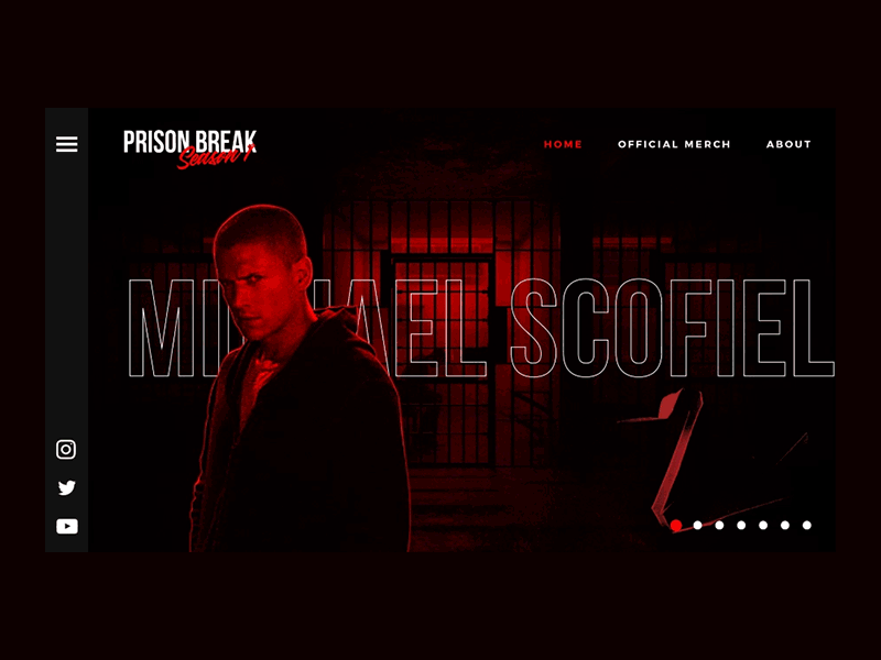 Prison Break animation branding design inspiration minimal typography ui ux web website