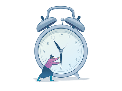 Clock app brand clock cycle illustration sleep vector