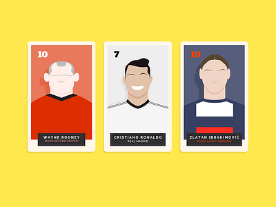 Player Cards cristiano football ibrahimovic players ronaldo rooney wayne zlatan