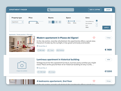 Apartment finder - Web Platform